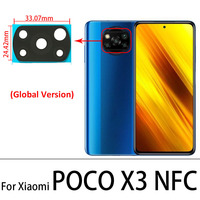 Nowy dla Xiaomi Mi 9 Mi9 Se Mi9 Mi 9T 10T uwaga 10 11 Lite Poco X3 NFC / Poco F3 tylny obiektyw szklany obiektyw z naklejką samoprzylepną 3